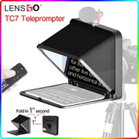 lensgo tc7 teleprompter fold prompter portable 7 9 inch foldable inscriber for phone dslr tablet ipad with remote control