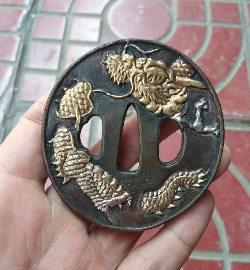 Редкие винтажные аксессуары Tsuba для ниндзя Цуба для катаны самурайский меч