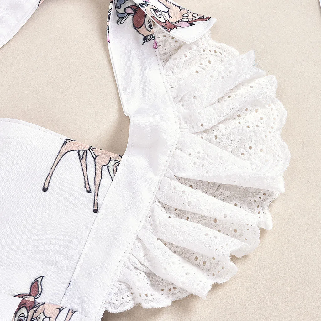 Детский комбинезон с рождественским принтом олененка для маленьких мальчиков и