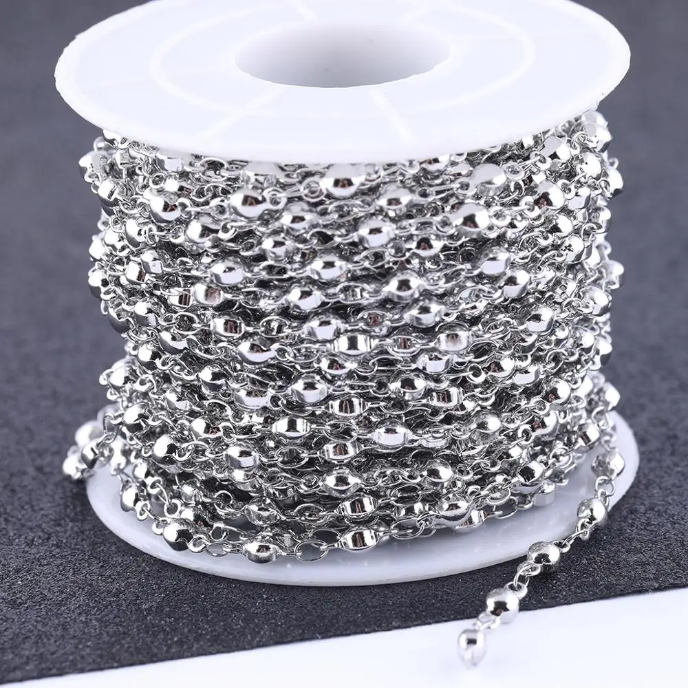 10 метров/рулон шарик из нержавеющей стали бисерные изготовление металлических