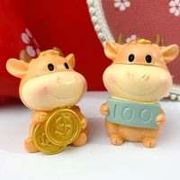 2021 ox toy action figure car decorations new year decorations year of ox action figures dashboard home desktop decorations