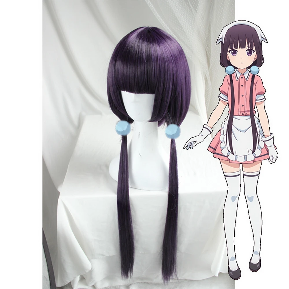 Длинные прямые термостойкие синтетические волосы 95 см аниме Blend S Maika Sakuranomiya
