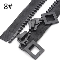 8th plastic resin zipper double opening double end zipper training automatic lock clothing