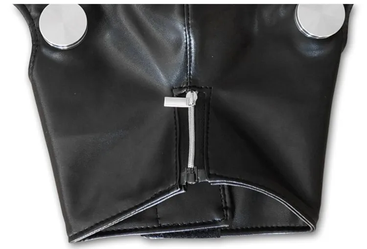 Маска для косплея из искусственной кожи с регулируемой молнией мужчин и женщин |