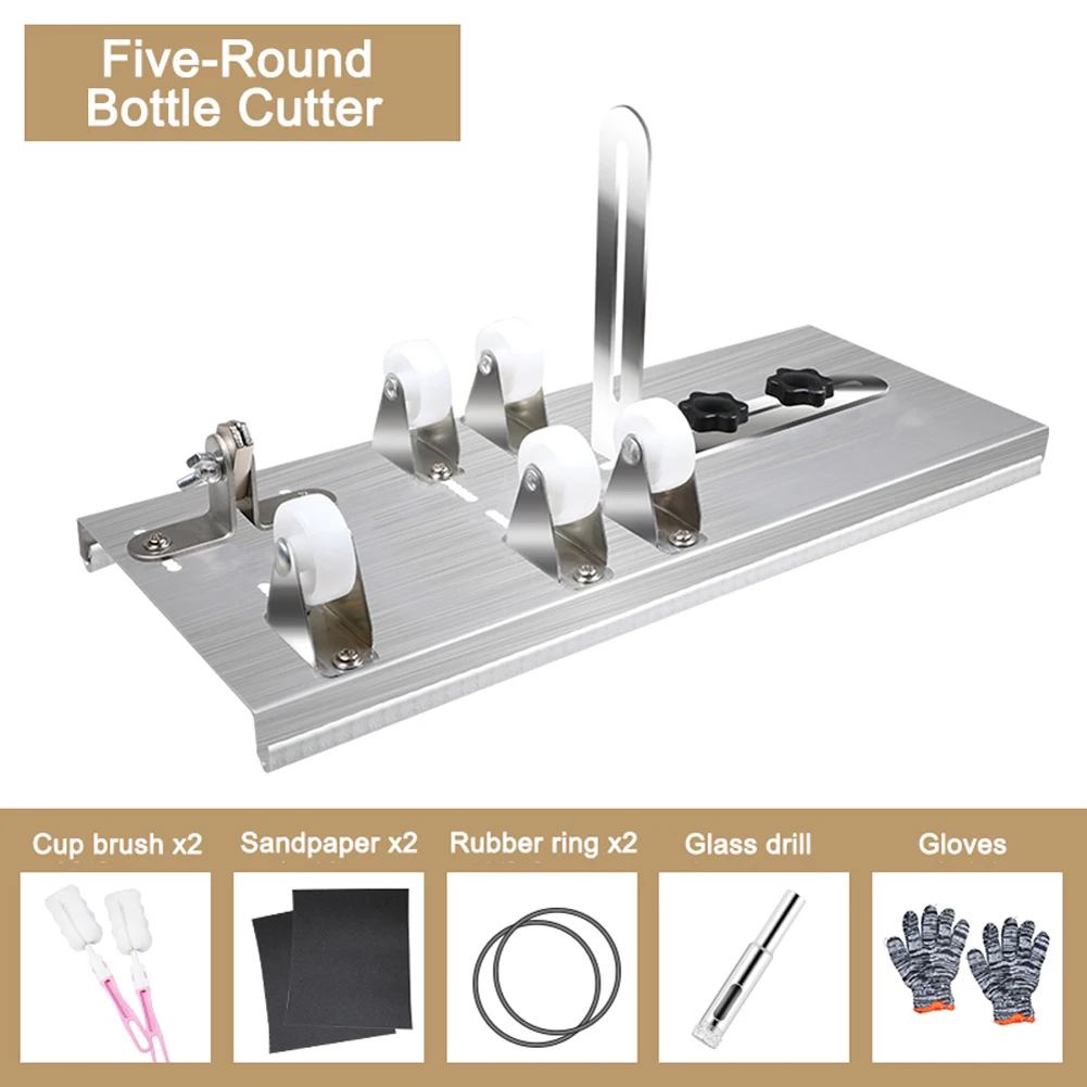 Резак для стеклянных бутылок режущий станок резки вина пива лампань с перчатками