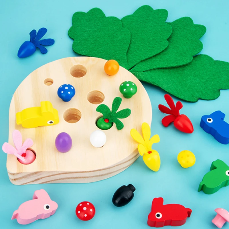 

Пазл для раннего развития, игра с морковкой, деревянные игрушки, цветная форма, игра для обучения, координация рук и глаз, детская игрушка