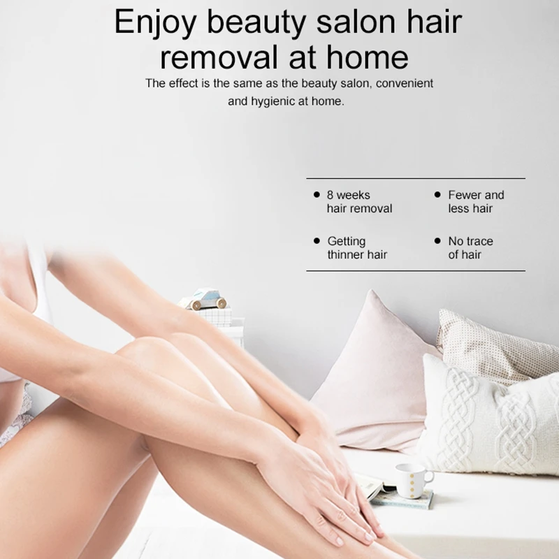 

IPL Male and Female Permanent Hair Removal 999,900 Flashes Painless Hair Removal for Whole Body Use EU Plug