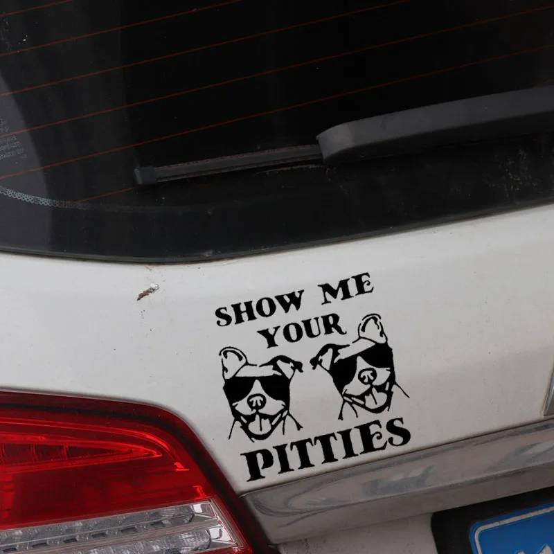 YJZT 14.9X14.2CM креативные автомобильные стикеры Show Me Your Pitties с двумя Прохладный
