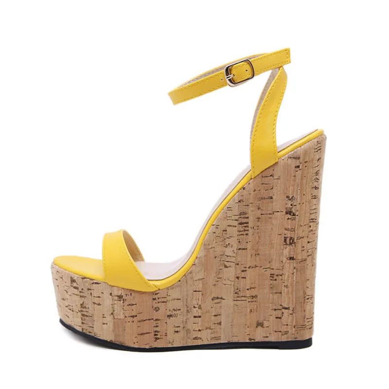 Прозрачная обувь Обувь на танкетке Женские сандалии платформе с открытым носком