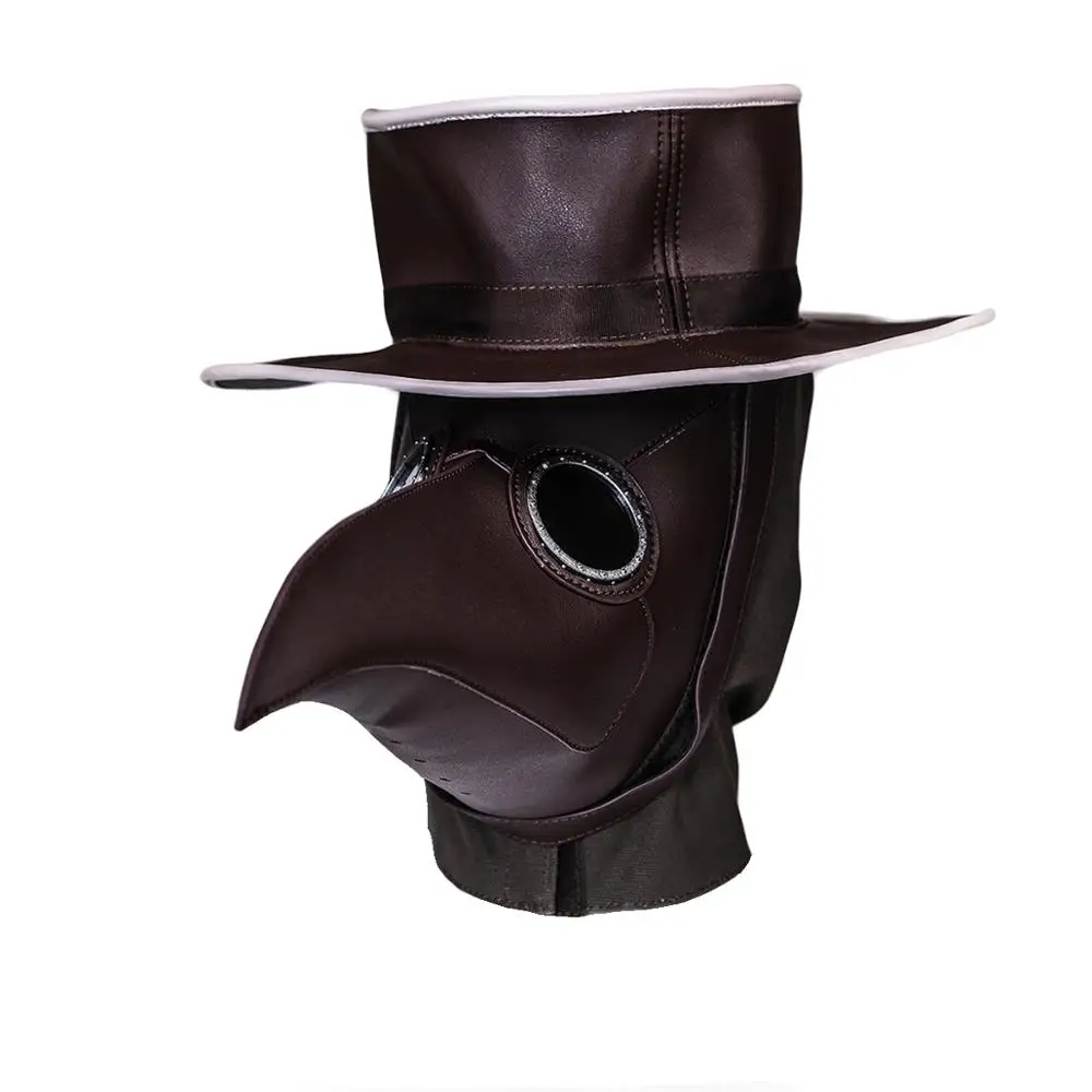 Coslive маска Чумного доктора с шляпой стимпанк полной головой Helme косплей костюм