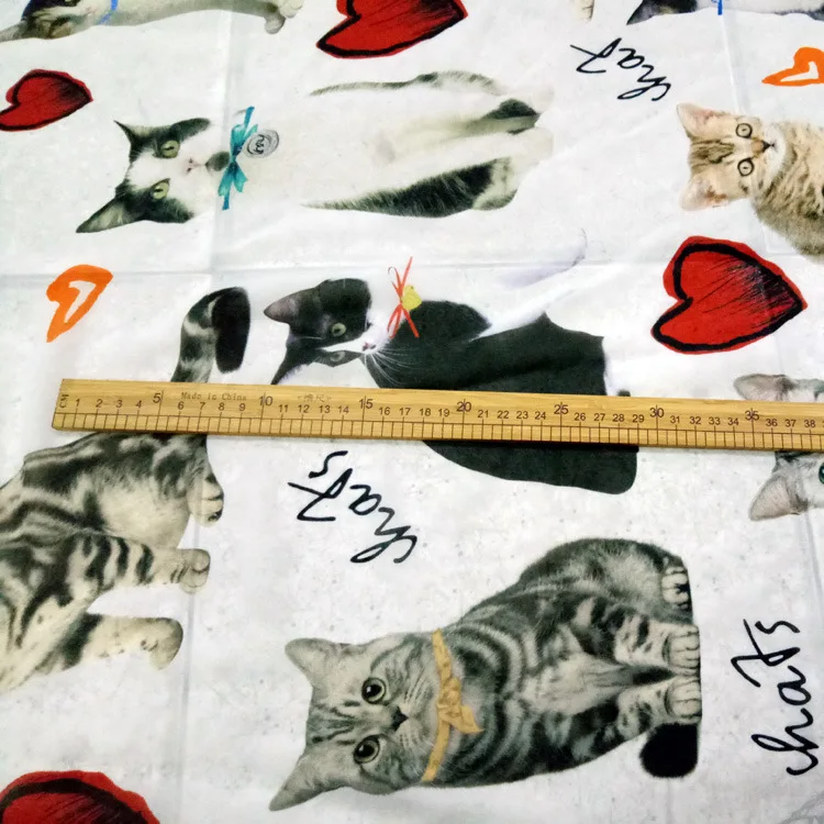 Осенняя модная ткань с рисунком в том же абзаце Женская принтом виде кошки