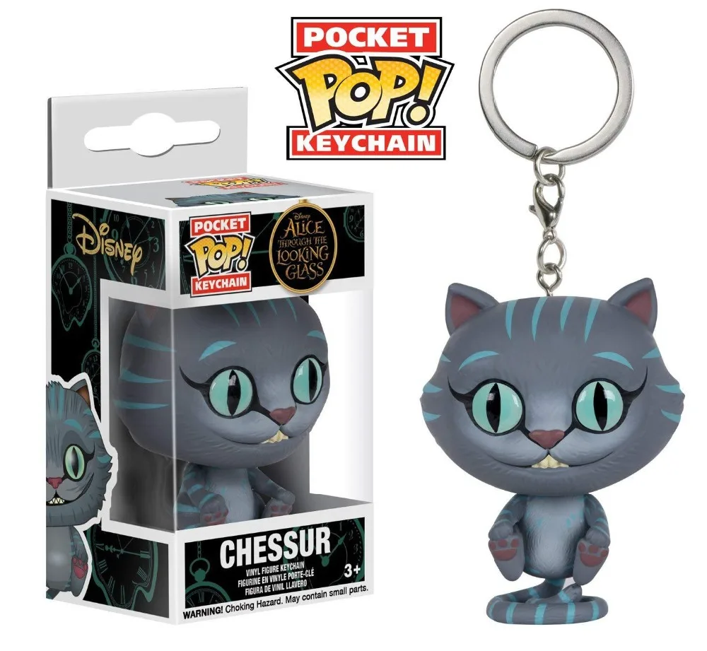 

Disney Keychain Alice The Looking Glass Chessur Action Figure Collection Toys Funko