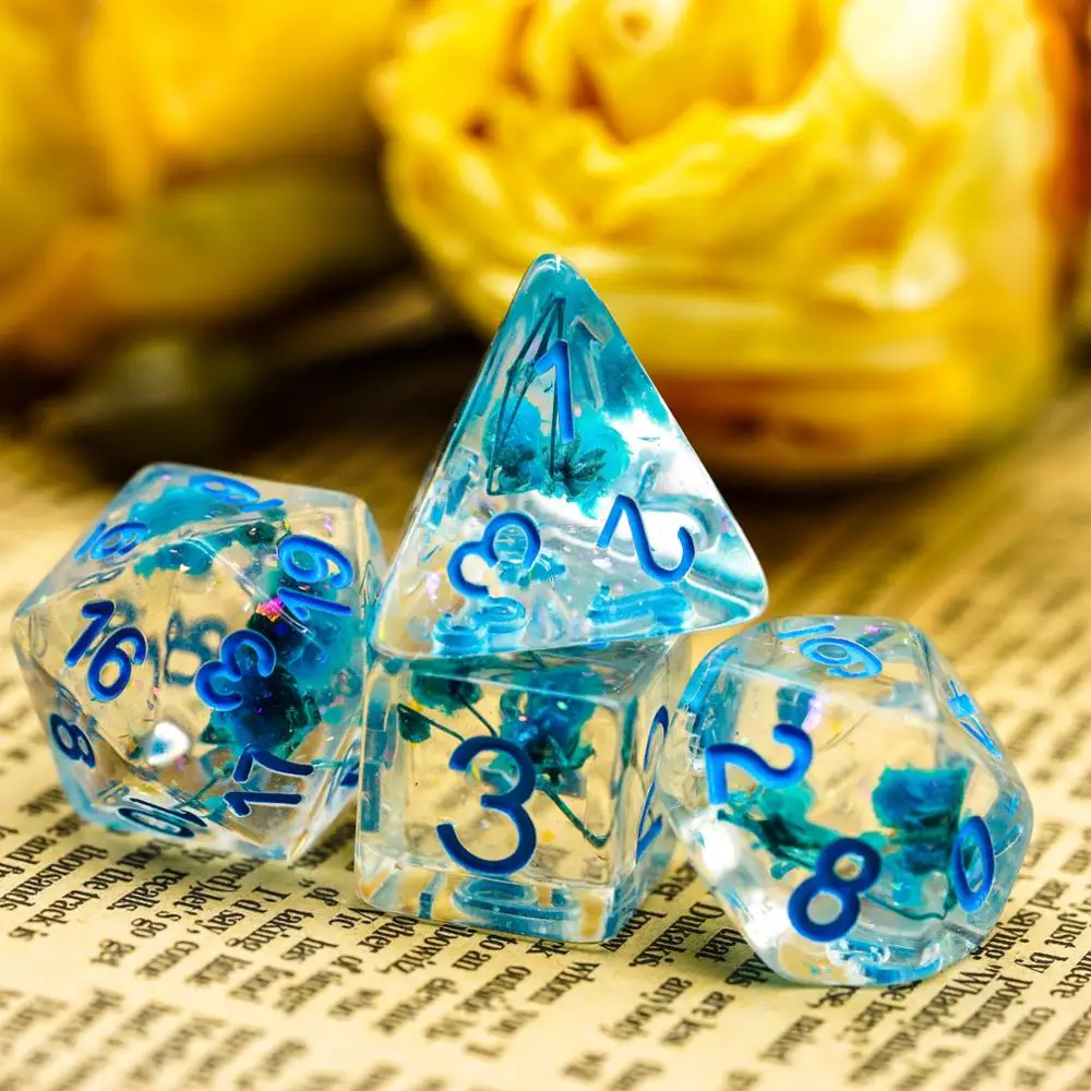 7 шт./компл. цветы игральные кости DND D & D4 D6 D8 D10 % D12 D20 многогранные игры Набор