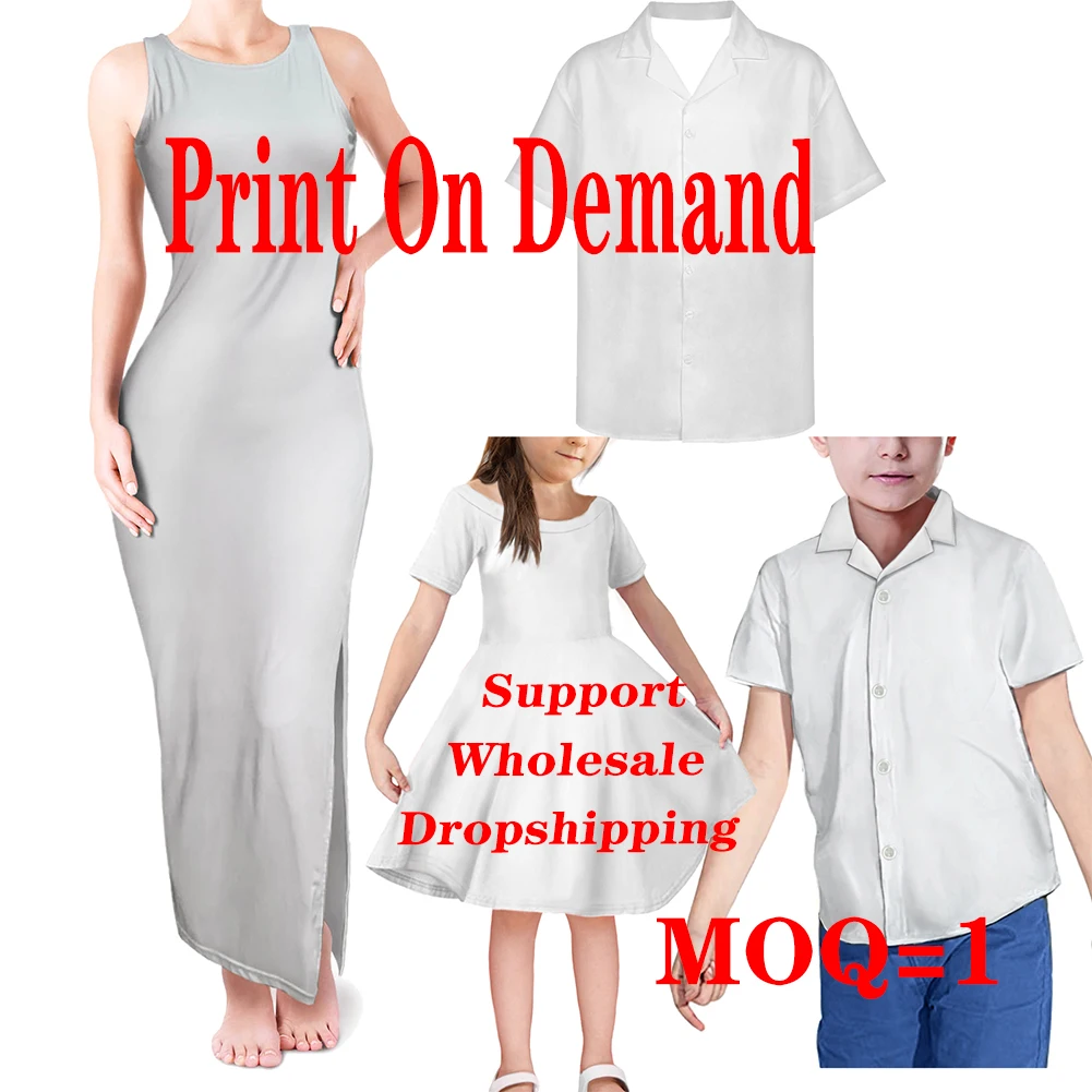 

HYCOOL Wholesale Hawaiian Tonga Fijian Polynesian Tribal Family Clothing Set Matching Samoa Family Outfits Mommy And Me Clothes