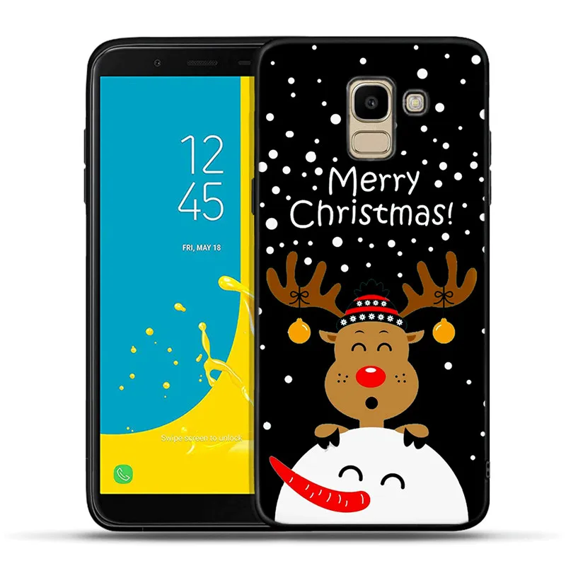 Санта Клаус силиконовый чехол для телефона для samsung Galaxy J3 J5 J7 J2 Pro J4 J6 плюс J8 Etui Рождественский подарок