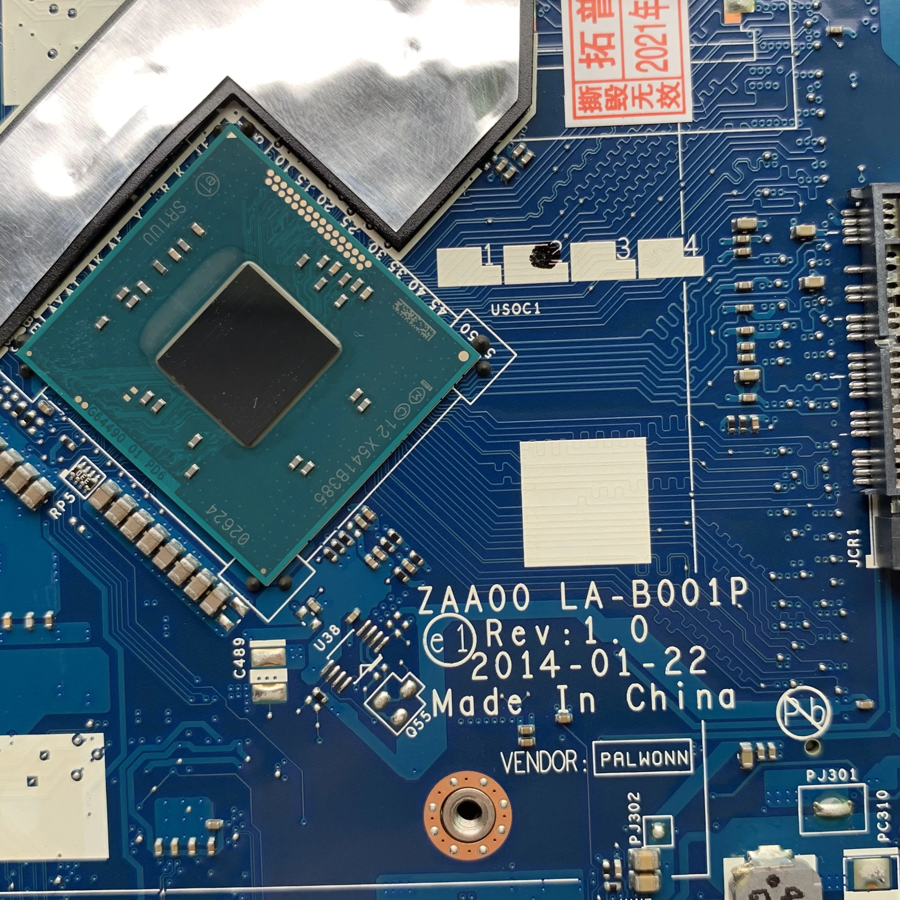 SZWXZY для Lenovo C260 AIO Laptop ZAA00 LA-B001P мех 90007033 90007032 Вт/SR1UU J1800 CPU материнская плата 100%