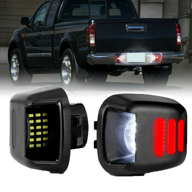 

2 шт. красная трубка SMD светодиодный светильник номерного знака для Nissan Navara D40 2005-2016