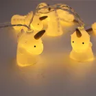 Декоративная светодиодная гирлянда с единорогом, 1,5 м, 3 м, 6 м