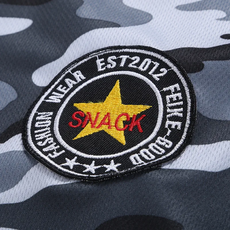 Мужские футболки высшего качества модная летняя камуфляжная трендовая футболка