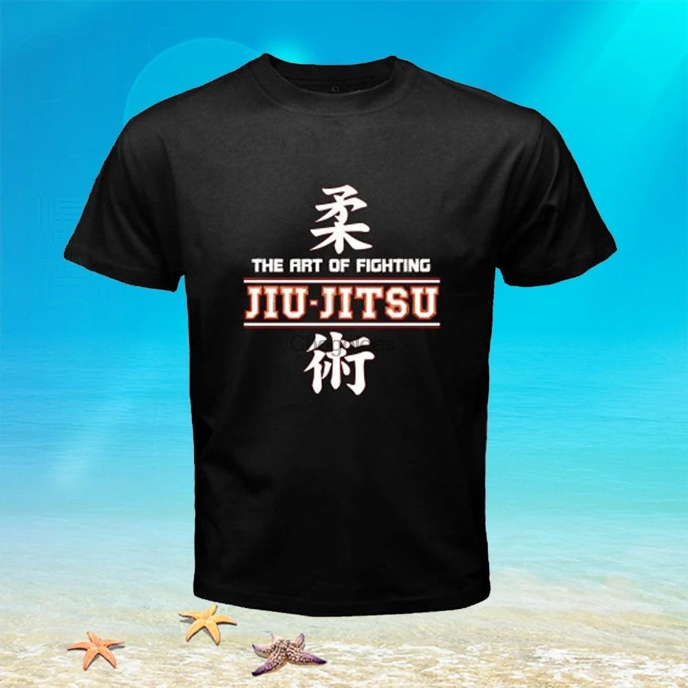 Детали о Ju Jitsu японские боевые искусства Мужская черная футболка 100% хлопок |