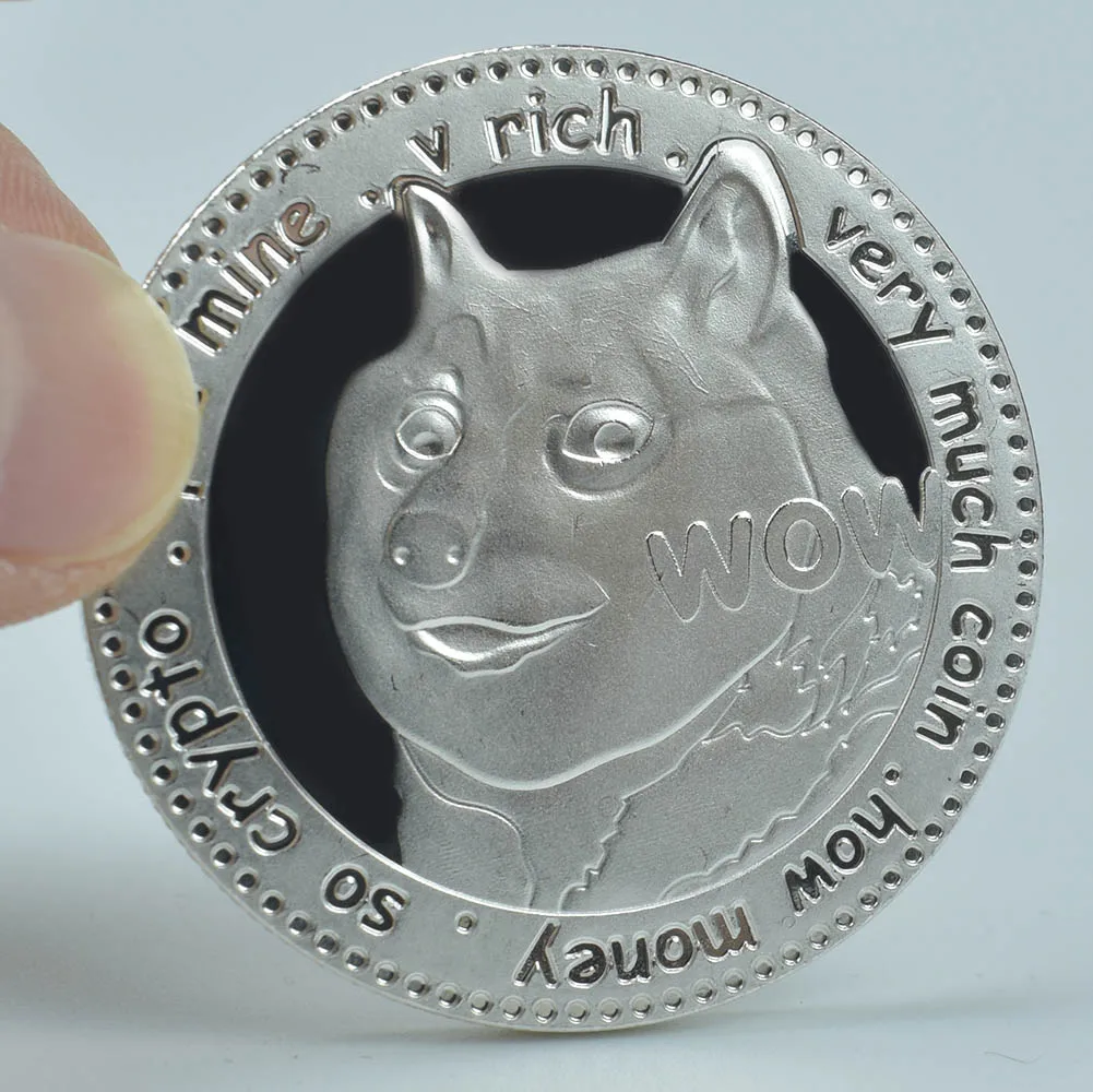 Позолоченные физическая собака монета BTC дожкойн Юбилейные монеты с милым