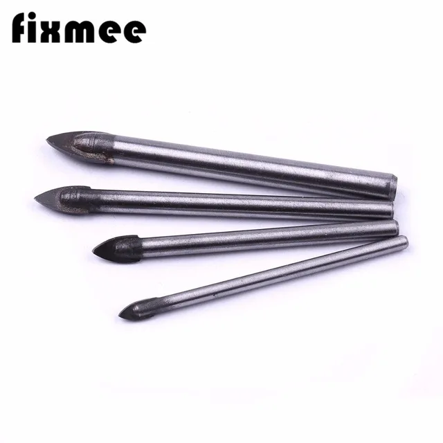 4 шт. 3 5 6 8 мм стеклянные сверла Fixmee наконечник из карбида вольфрама для сверления