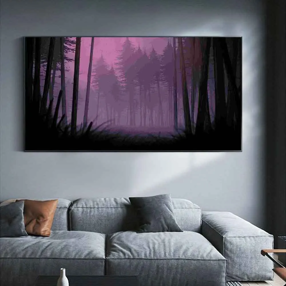 

Landscape oil painting dark forest tree wall painting art canvas painting living room corridor office home decoration mural