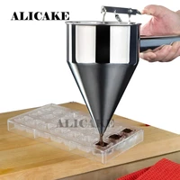 confectionery chocolate funnel dispenser with stand stainless steel commercial cake decorating tools precise dispensing filling