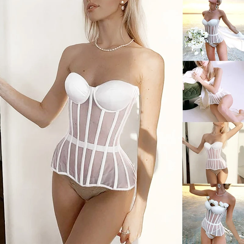

Женские Модные пикантные однотонные Цвет шить шнуровка Slim Fit трубки топы белого цвета