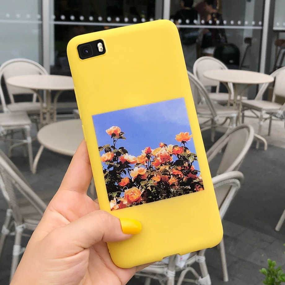 Розовый Мягкий чехол для Coque huawei P8 Lite, чехол, силиконовый чехол для Capas huawei P8 P 8 Lite ALE-L21 P8Lite, чехол, чехол - Цвет: Розовый