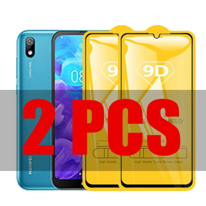 

2Pcs 9D Glass for Huawei Y5 2019 5.71 inch Protective Glass on the For Huawei Y5 2019 AMN-LX9, AMN-LX1 LX2 Screen Protector Film
