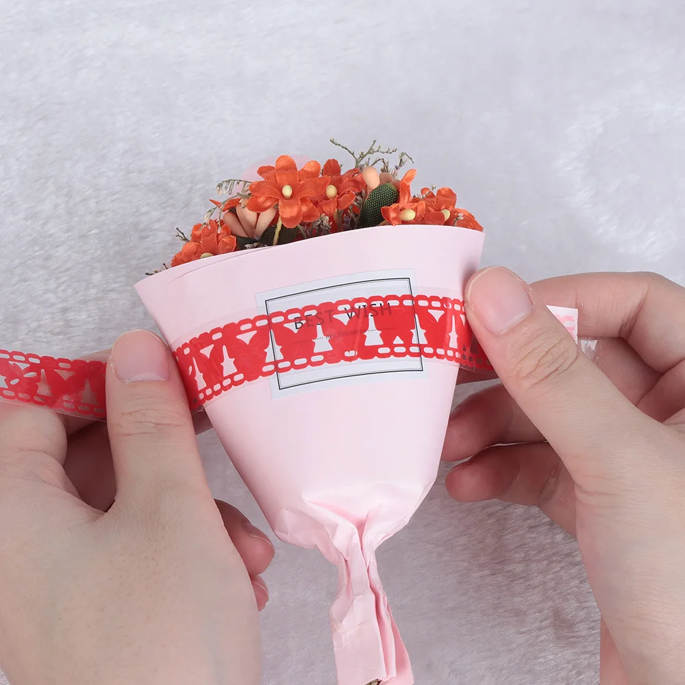 1 шт. Маскировочная лента с цветами клейкая бумага для альбома декоративная рулон