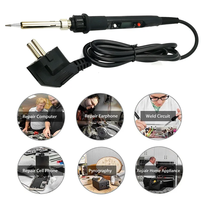 Электрический паяльник 80 Вт ЖК Цифровые наконечники с регулируемой температурой