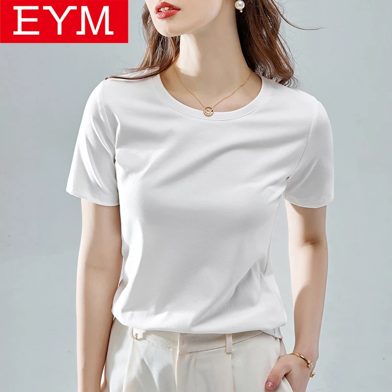 Plain Short Sleeve T-shirt Women 2020 Summer Good Quality 15 Color Simple Cotton Loose Basic T-shirts Female Casual Tops S-3XL | Женская
