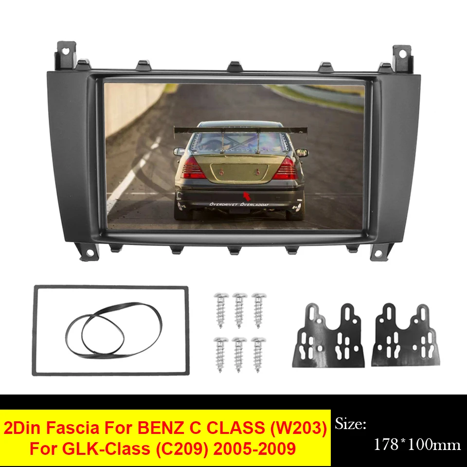 2Din Автомобиль Радио панель для MERCEDES-BENZ C-klasse W203 CLC CL203 CLK-класса G-klasse стерео Панель