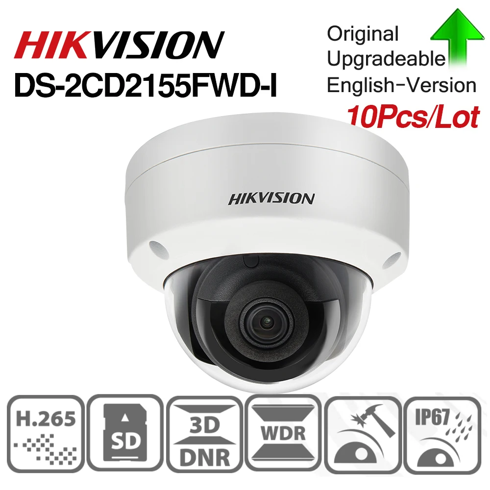 Hikvision DS 2CD2155FWD I 5 Мп оригинальная купольная ip камера сетевая видеонаблюдения POE IR