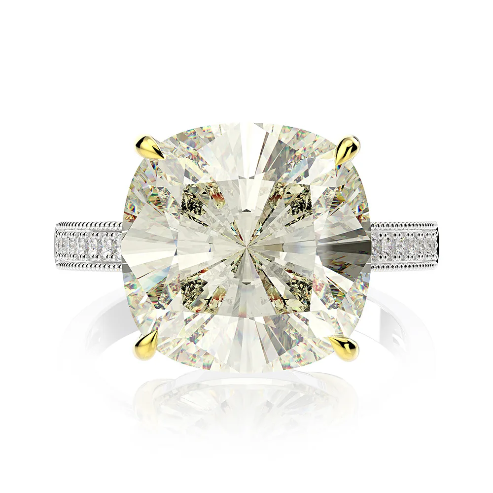 MADALENA SARARA квадратное кольцо с каплевидной каплей и кубиками циркония AAA из