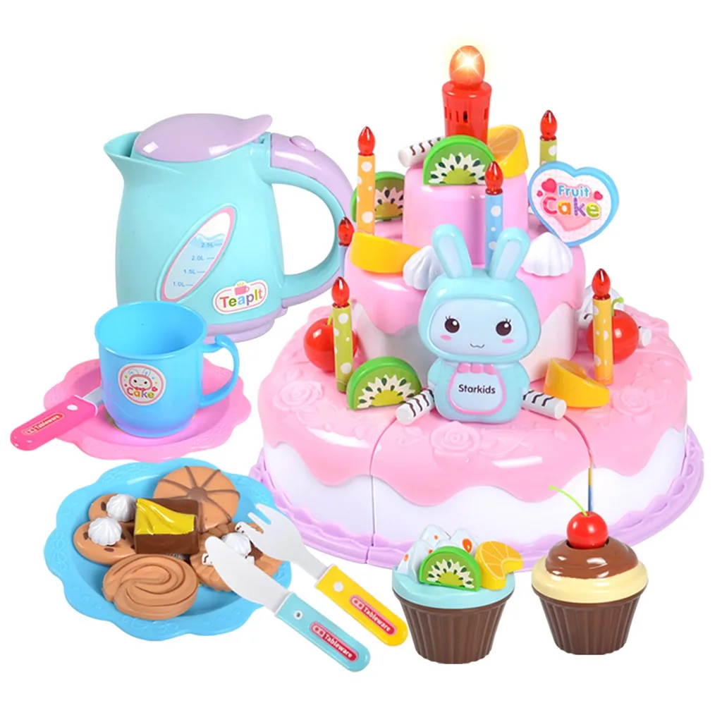 Новые DIY ролевые игры фруктовая резка торт на день рождения кухня еда игрушки Cocina