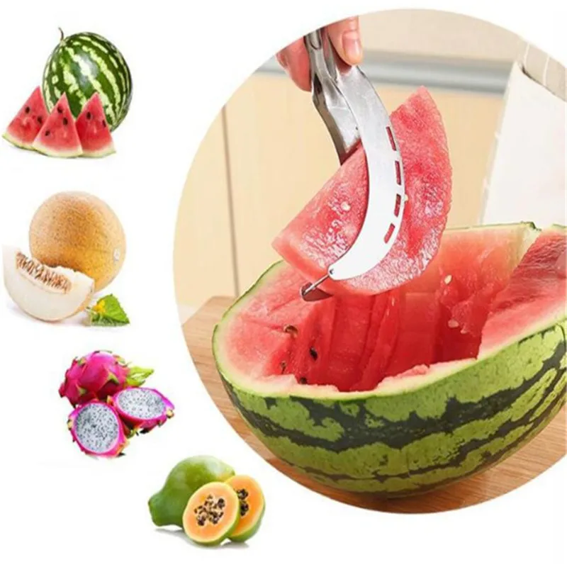 1 шт. Нержавеющая сталь ломтерезатель для арбуза фруктов Ножи и мороженое