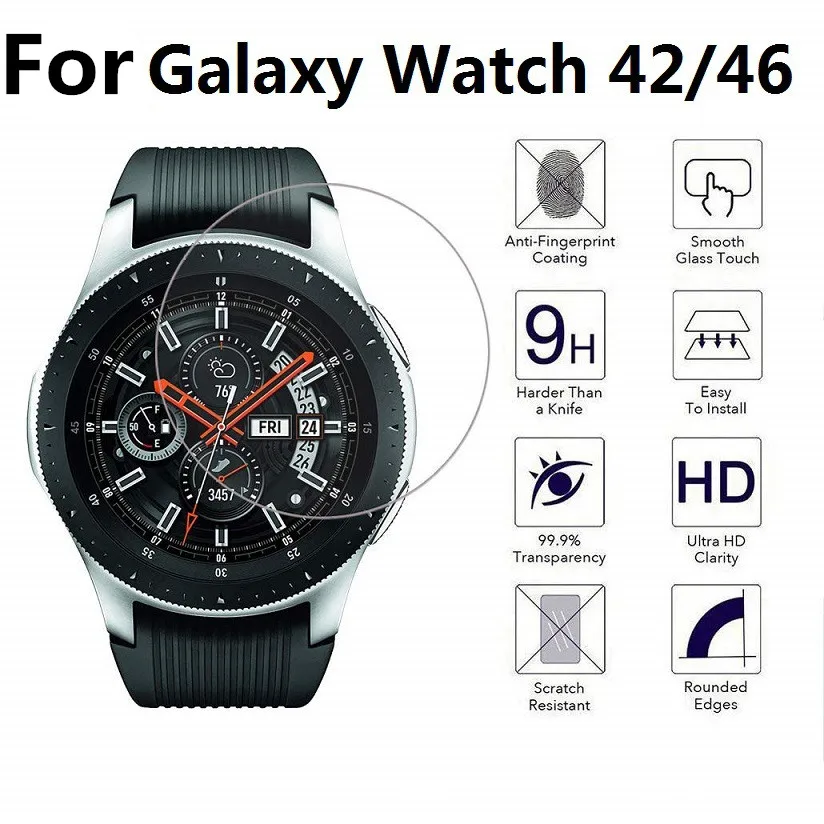 Взрывозащищенное Закаленное стекло премиум класса 9H для Samsung Galaxy Watch 46 мм и 42 2018