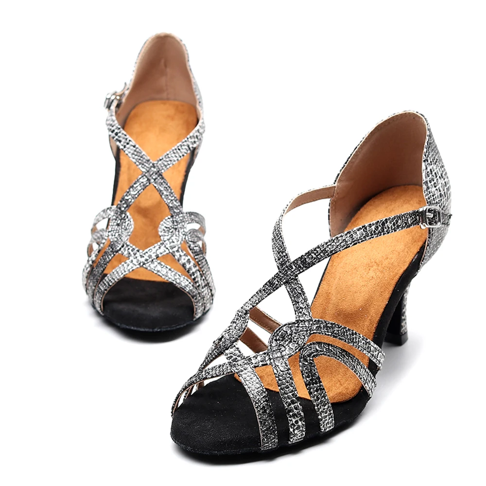 DKZSYIM/Женская обувь для латинских танцев Профессиональная женская бальных сальсы