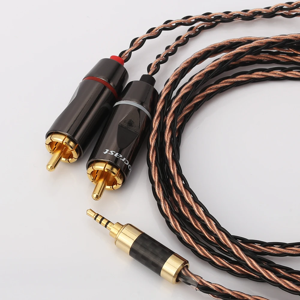 

Audiocrast Hifi 2.5mm TRRS Balanced to 2 RCA Male Cable For Astell&Kern AK100II,AK120II,AK240, AK380,AK320,DP-X1