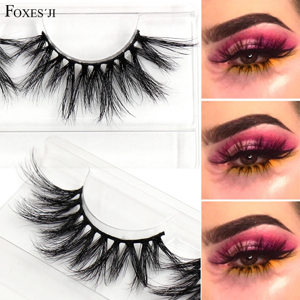 FOXESJI 3D норковые ресницы 25 мм Роскошные Многоразовые длинные пушистые Накладные