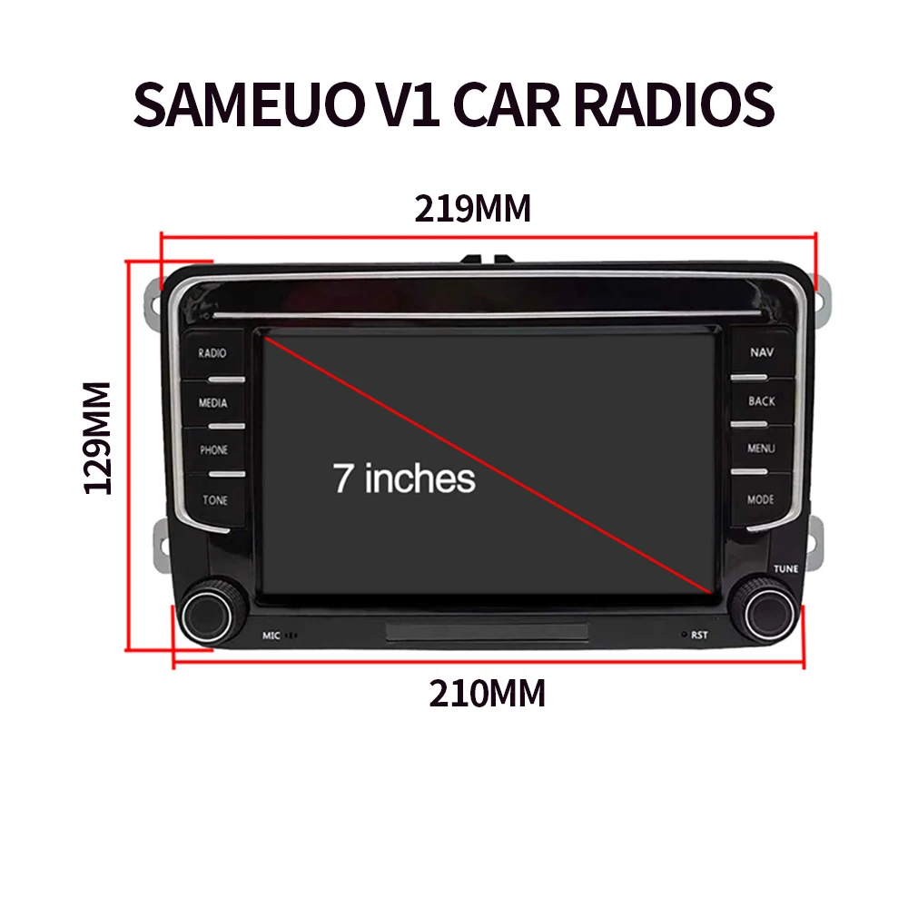 sameuo 2 din car radio android 10 gps navigation for vw passat b6 touran volkswagen skoda octavia polo golf multimedia player free global shipping
