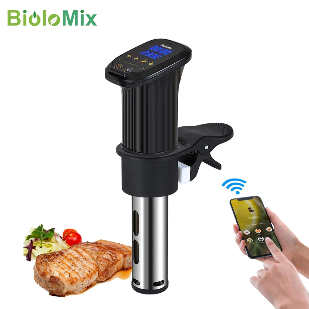 

BioloMix Upgraded 3.5 Generation Wifi App Control Sous Vide Cooker 1200W Immersion Circulator Vacuum Heater Accurate Temperature