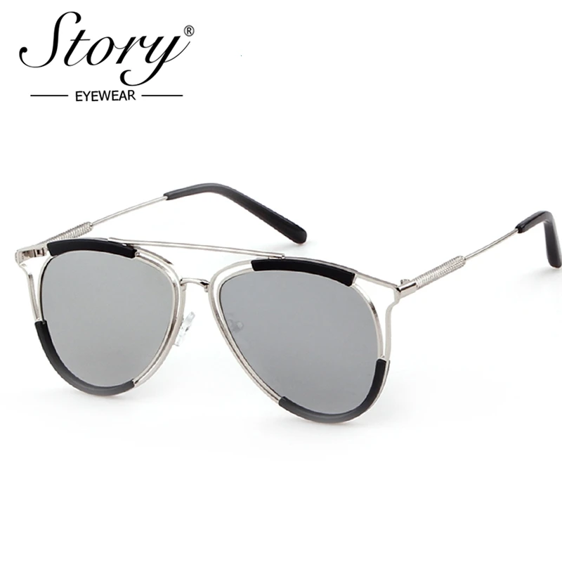 Женские солнцезащитные очки в винтажном ретро-стиле с металлической оправой