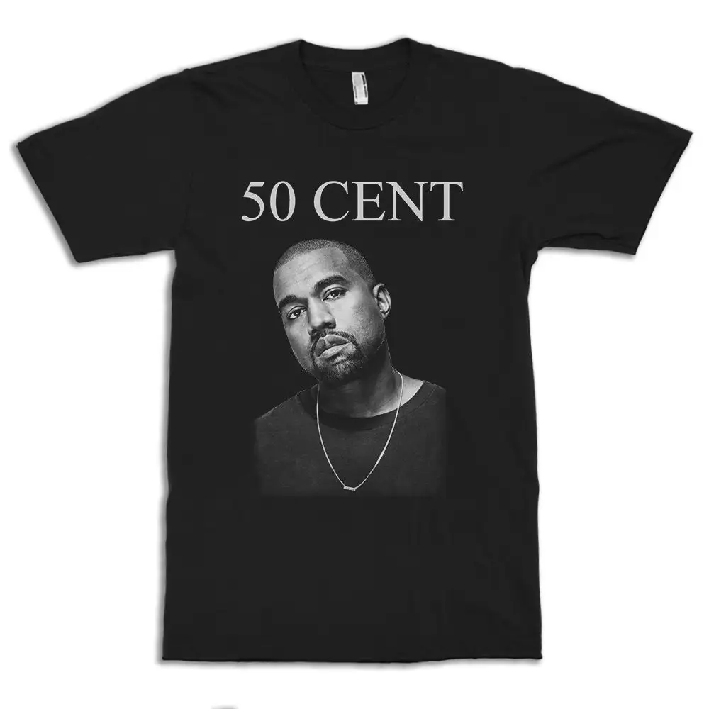 Забавная футболка Kanye West 50 цент Мужская Женская и мужская всех размеров | одежда