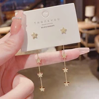 original five pointed star long dangle earrings for women 2021 trend korean tassels drop earrings jewelry earings