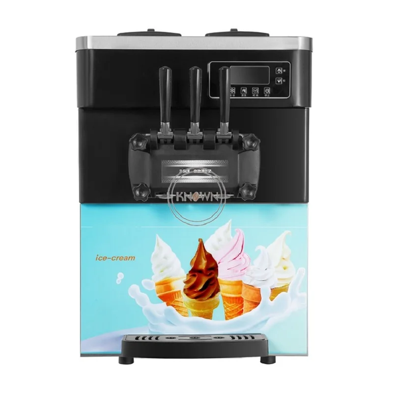 

New style Table Top Rainbow Soft Ice Cream Making Machine Small Commercial Ice Cream Maker