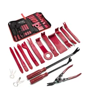 19pcs set upholstery car panel door audio trim removal tool kit auto clip pliers fastener remover pry tool set with storage bag